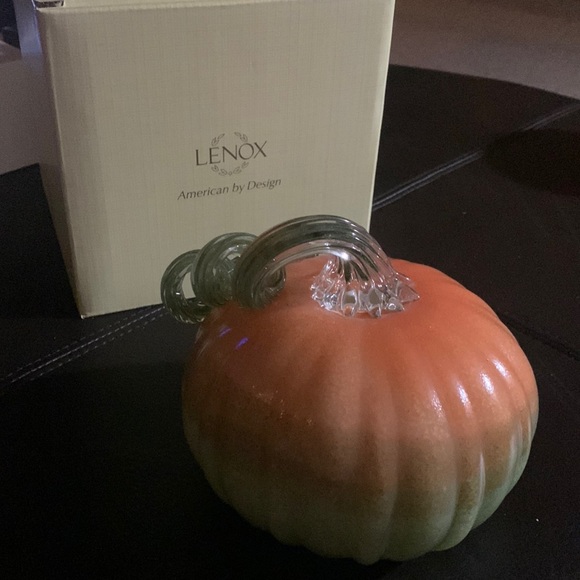 Lenox Art Glass Pumpkin New in Box - Picture 4 of 6